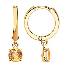 Серьги из красного золота SOKOLOV 728910, топаз