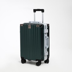 Чемодан унисекс NoBrand 9868225 зеленый, 53x21x33 см