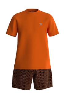Пижама мужская Guess U4GX03 KBZG0 оранжевая 2XL