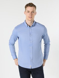 Рубашка мужская Colins CL1048576_Q1.V1 голубая XXL Colins