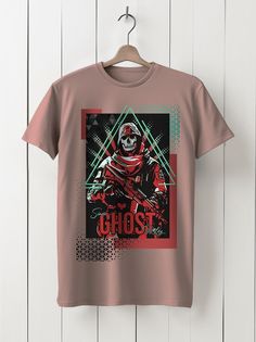 Футболка унисекс HYPNOTICA Игра Call Of Duty Ghosts - 157 розовая M