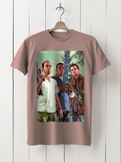 Футболка унисекс HYPNOTICA Игра Grand Theft Auto V - 73 розовая XL