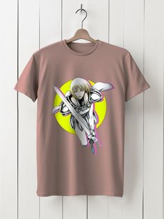 Футболка унисекс HYPNOTICA Аниме Клеймор - 1133 розовая XL