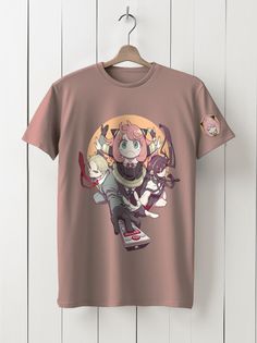 Футболка унисекс HYPNOTICA Spy x Family Аниме -89 розовая XS