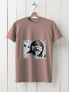 Футболка унисекс HYPNOTICA аниме - 40124 розовая 3XS