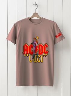 Футболка унисекс HYPNOTICA Музыка ac dc - 85 розовая 2XL