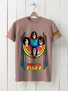 Футболка унисекс HYPNOTICA Музыка Kiss - 81 розовая 3XL