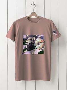 Футболка унисекс HYPNOTICA Demon Slayer Kimetsu no Yaiba Action- 69 розовая XS