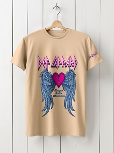 Футболка унисекс HYPNOTICA Def Leppard - 210 бежевая M