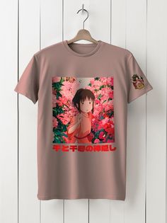 Футболка унисекс HYPNOTICA Аниме унесенный призраками -110 розовая 2XS