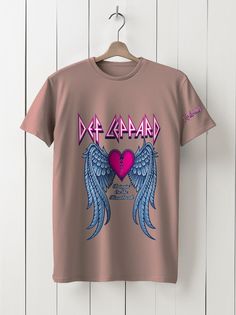 Футболка унисекс HYPNOTICA Def Leppard - 210 розовая XL