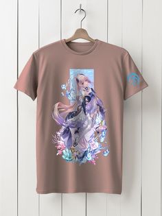 Футболка унисекс HYPNOTICA Игра Genshin Impact - 13 розовая 2XS