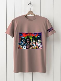 Футболка унисекс HYPNOTICA Музыка Kiss - 80 розовая 2XS