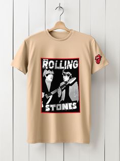 Футболка унисекс HYPNOTICA Rolling Stones - 153 бежевая 3XS