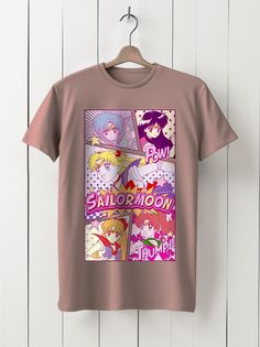 Футболка унисекс HYPNOTICA Аниме Sailor Moon - 1218 розовая S