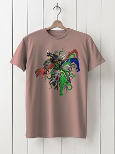 Футболка унисекс HYPNOTICA Аниме Гайвер - 1063 розовая XL