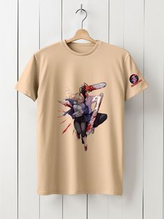 Футболка унисекс HYPNOTICA Аниме Chainsaw Man - 188 бежевая 3XL