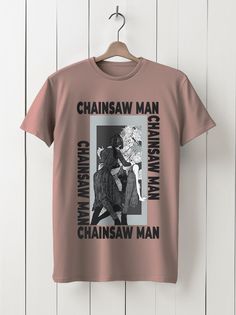 Футболка унисекс HYPNOTICA Аниме Chainsaw Man - 1171 розовая M