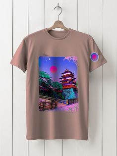 Футболка унисекс HYPNOTICA vaporwave - 200 розовая 3XL