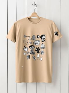Футболка унисекс HYPNOTICA Мультфильм Coraline - 203 бежевая 3XL