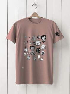 Футболка унисекс HYPNOTICA Мультфильм Coraline - 203 розовая L