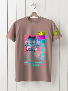 Футболка унисекс HYPNOTICA пиксель арт - 183 розовая 2XL