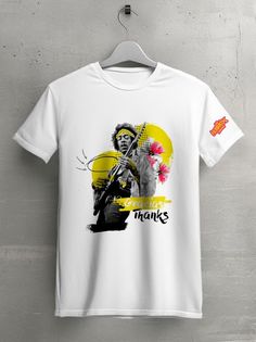 Футболка унисекс HYPNOTICA Музыка Jimi Hendrix белая 2XS