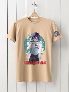 Футболка унисекс HYPNOTICA Аниме Chainsaw Man - 189 бежевая M