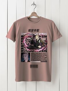 Футболка унисекс HYPNOTICA аниме - 131 розовая 2XL