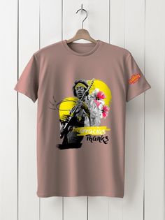 Футболка унисекс HYPNOTICA Музыка Jimi Hendrix - 160 розовая 2XL