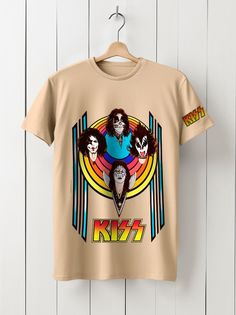 Футболка унисекс HYPNOTICA Музыка Kiss - 81 бежевая XL