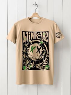 Футболка унисекс HYPNOTICA Blink 182 -45 бежевая 2XS
