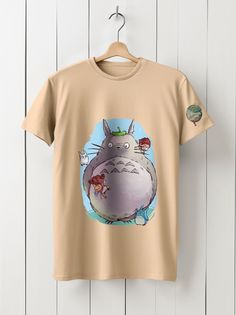 Футболка унисекс HYPNOTICA Аниме My Neighbor Totoro - 162 бежевая 2XL