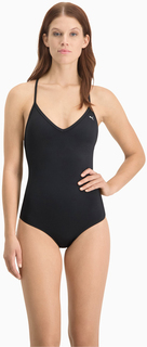 Купальник слитный женский PUMA Swim Women V-Neck Crossback Swimsuit 1P черный L