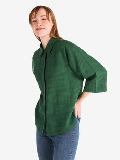 Рубашка женская Colins CL1065067_Q1.V1 зеленая M