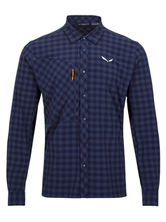 Рубашка мужская Salewa Puez Dry M L/S Shirt синяя S