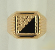 Кольцо из красного золота р. 19 Golden Eagle П1100261акГ, оникс