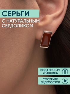 Серьги из серебра OLIVA JEWELRY 232424, сердолик