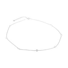 Ожерелье из серебра 40 см MultiSilver 814335, фианит