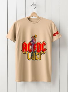 Футболка унисекс HYPNOTICA Музыка ac dc - 85 бежевая 3XS