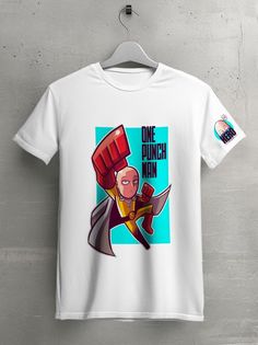 Футболка унисекс HYPNOTICA Аниме One punch man белая 2XL