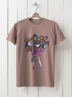 Футболка унисекс HYPNOTICA Музыка Gorillaz - 258 розовая S