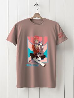 Футболка унисекс HYPNOTICA Аниме the DARLING in the FRANXX - 191 розовая 3XL