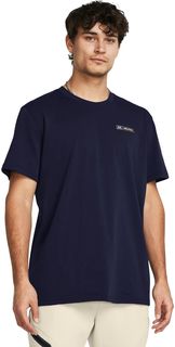 Футболка мужская Under Armour UA HW ARMOUR LABEL SS синяя SM