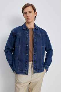 Джинсовая куртка мужская Finn Flare FSE25002 синяя 2XL