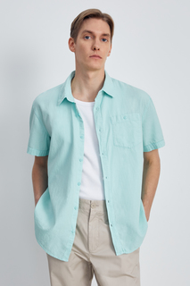Рубашка мужская Finn Flare FSC21027 голубая XL