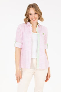 Рубашка женская U.S. POLO Assn. G082SZ0040PUNAN розовая 42