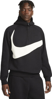 Толстовка мужская Nike M NK SWOOSH FLC HZ HOODIE черная XL