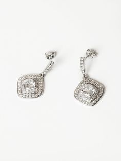 Серьги подвески из латуни SHINE & BEAUTY 76761-1, кристалл