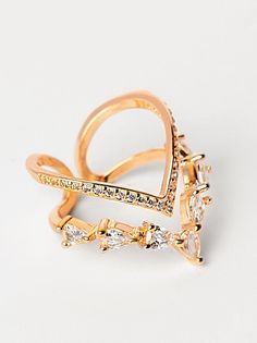 Кольцо из латуни SHINE & BEAUTY KW00006-Z, кристаллы